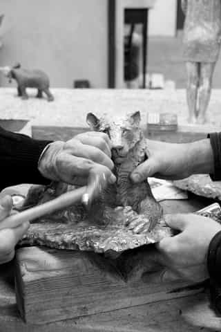 Jeune lion, bronze, @aurelienraynaud